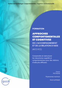 Couverture du programme de la formation Approches Comportementales et Cognitives (ACC/ICCC)