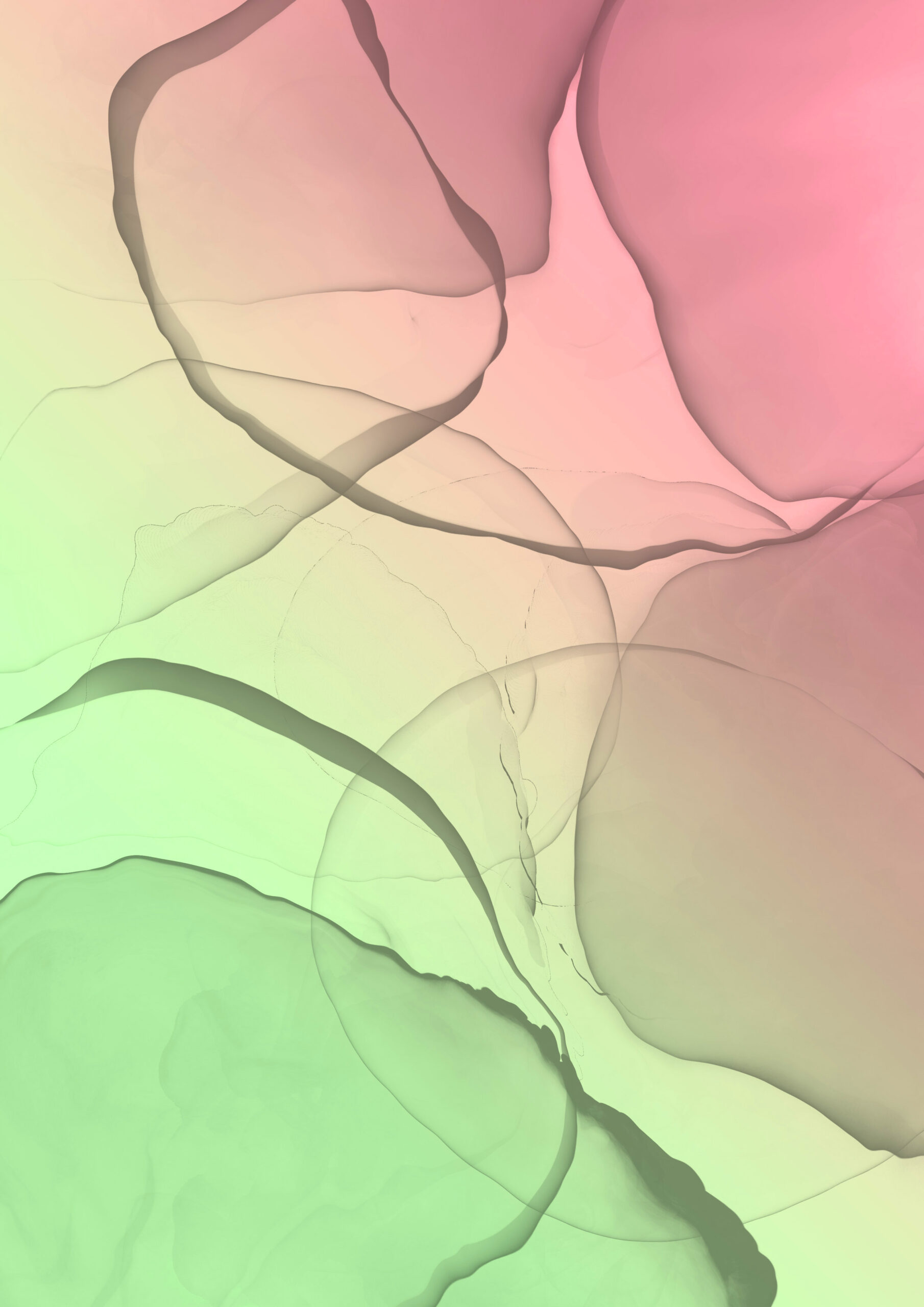 Image de décoration abstraite dans avec un dégradé du vert au rose.