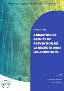 Couverture du programme de la formation à l'Animation de groupe de prévention de la rechute dans les addictions