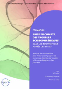 Couverture du programme de la formation Prise en compte des troubles schizophréniques dans les interventions avec les PPSMJ